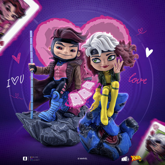 Statue Gambit and Rogue Valentine's Set - X-Men - Minico - Iron Studios