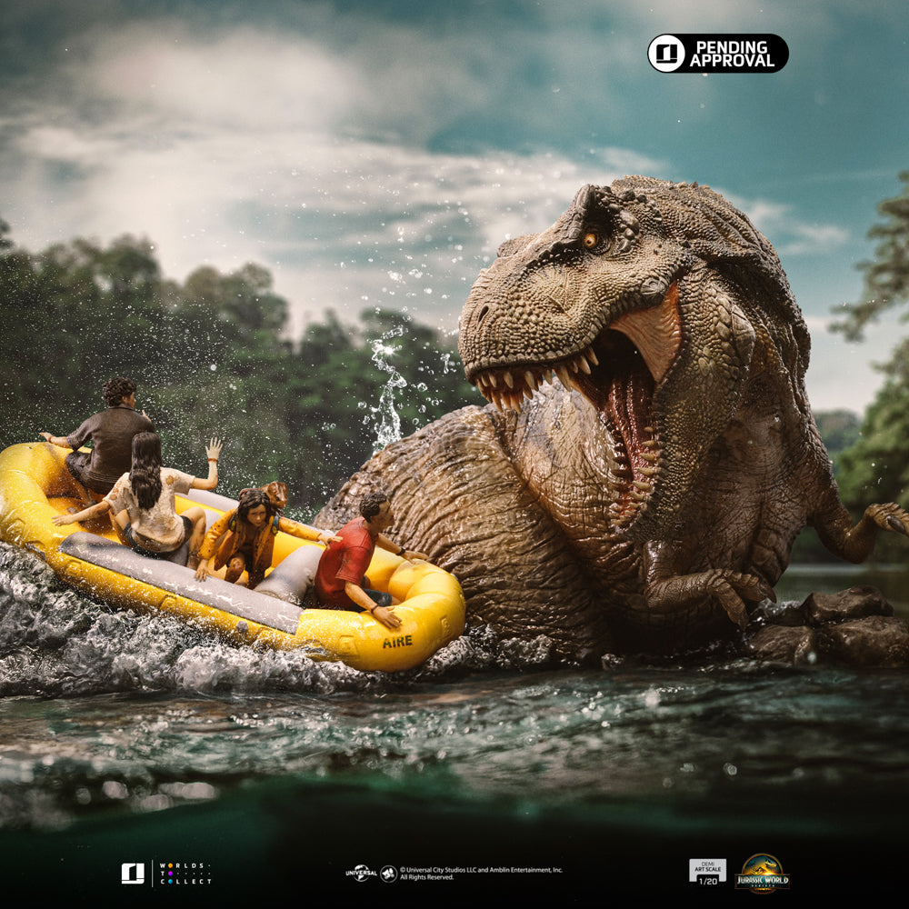 Statue T-Rex River Scene - Jurassic World: Rebirth - Demi Art Scale 1/20 - Iron Studios