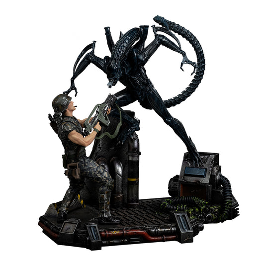 Pre-Order - Statue Alien Xenomorph Warrior vs Corporal Dwayne Hicks - Aliens - Art Scale 1/10 - Iron Studios